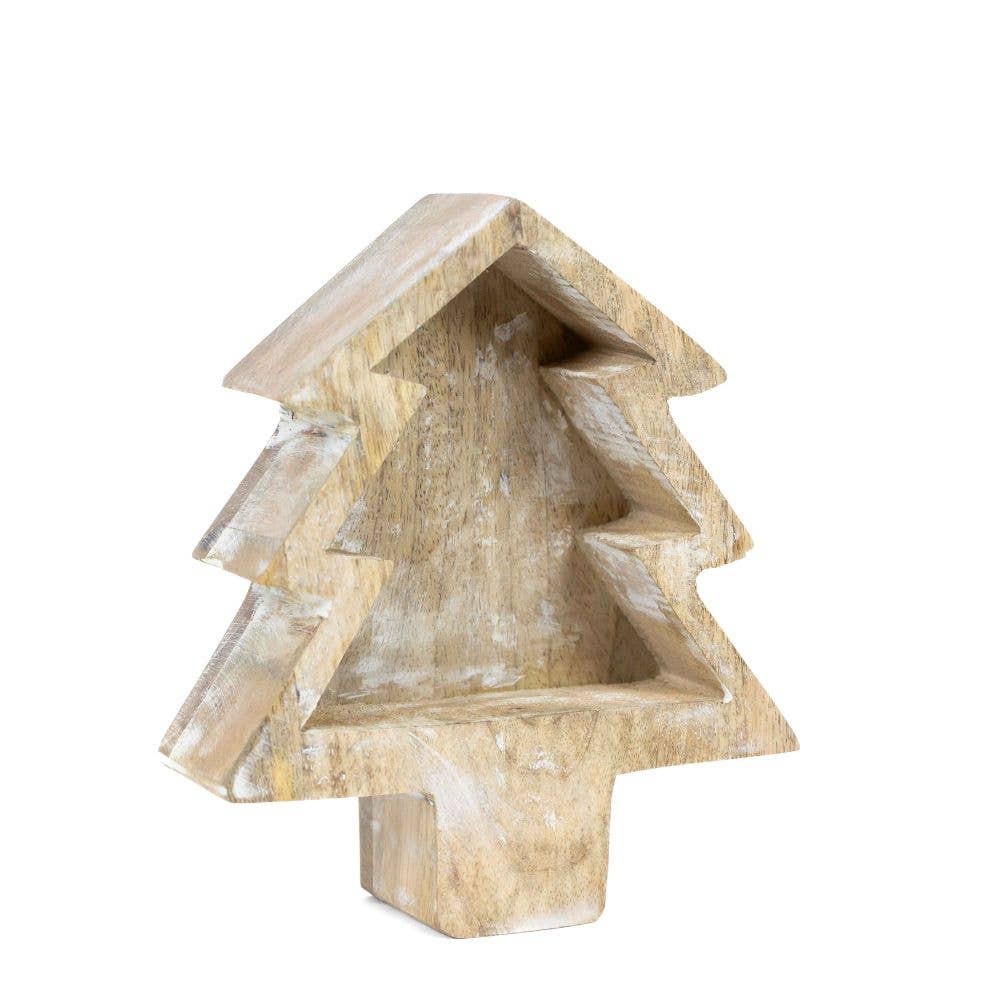 71332 - 6x7 mango dough bowl (TREE)  Christmas Decor SUNDARA
