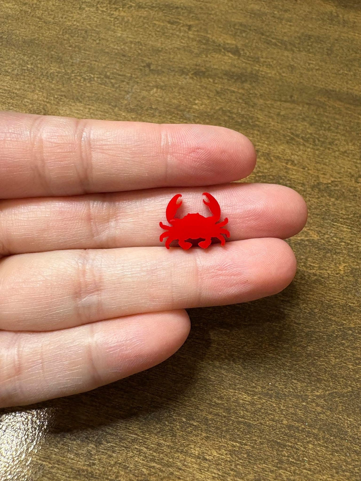 Red Crab Stud Earrings