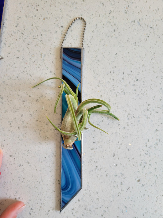 rectangle stained glass airplant holder