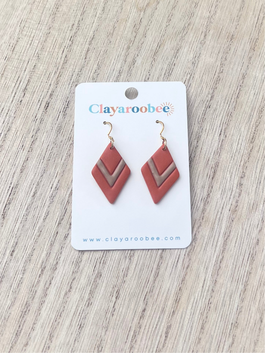 Rhombus V Dangle Earrings