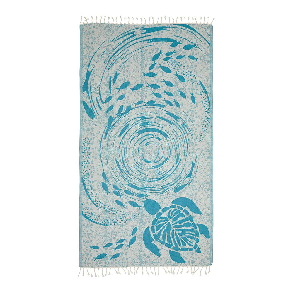 Ocean Turtle Beach Bath Pool Towels Turkish Cotton sand free