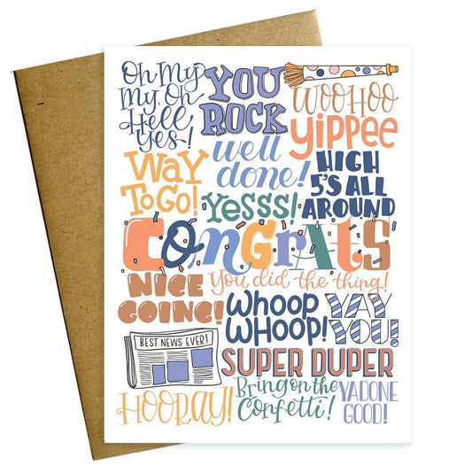 Congrats Words Mashup Card