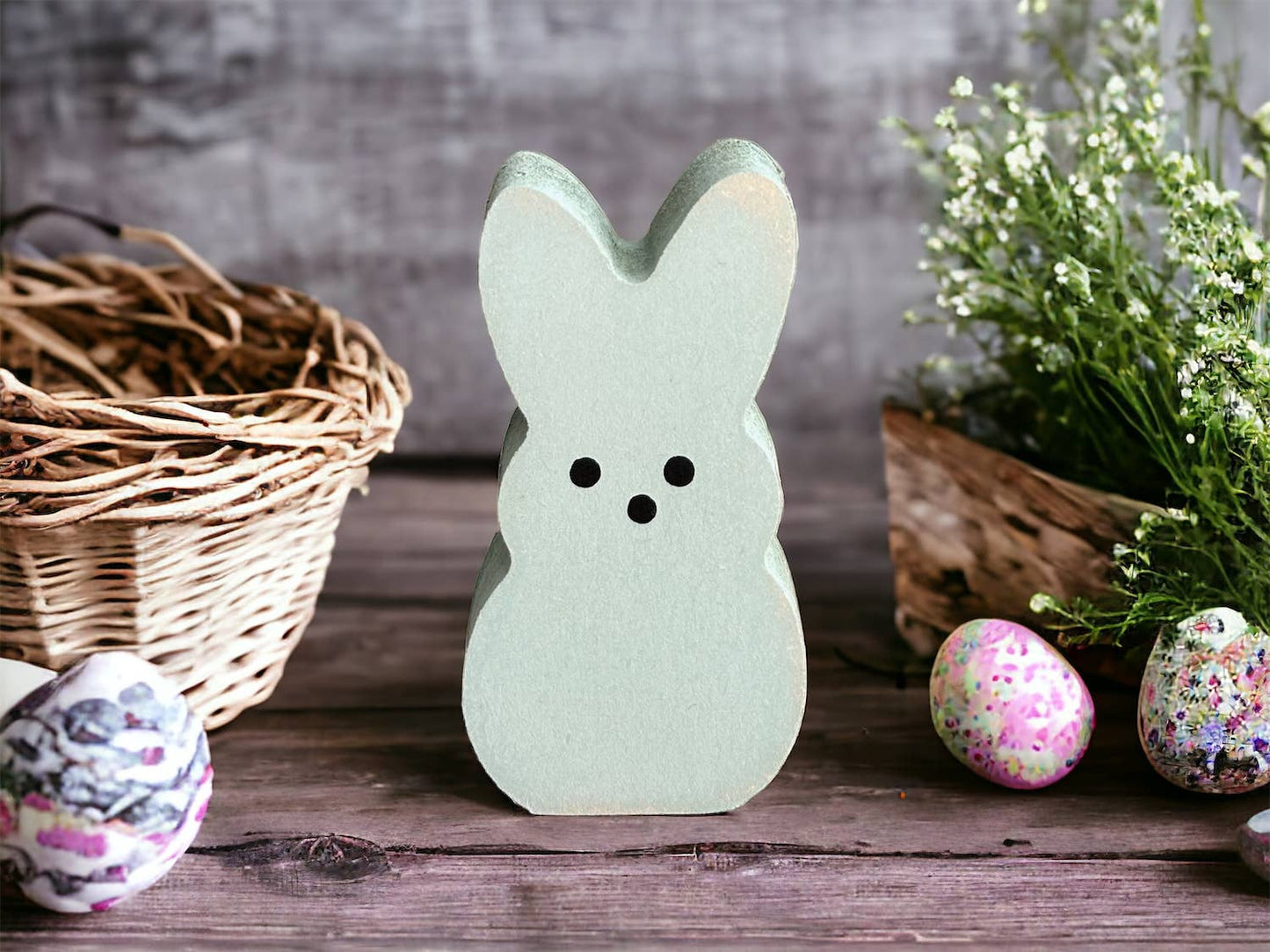 Primitive Rustic Wood Spring/Easter Peeps - SMALL 3.5"