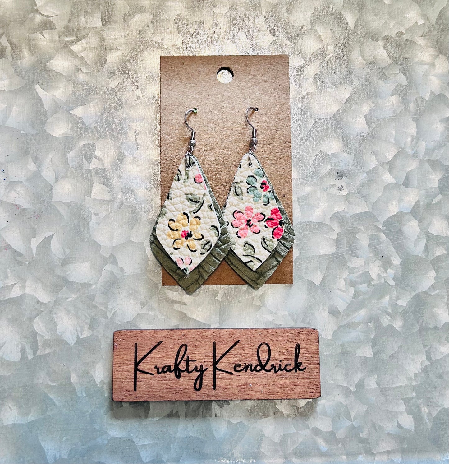 Spring Floral Dangle Earrings