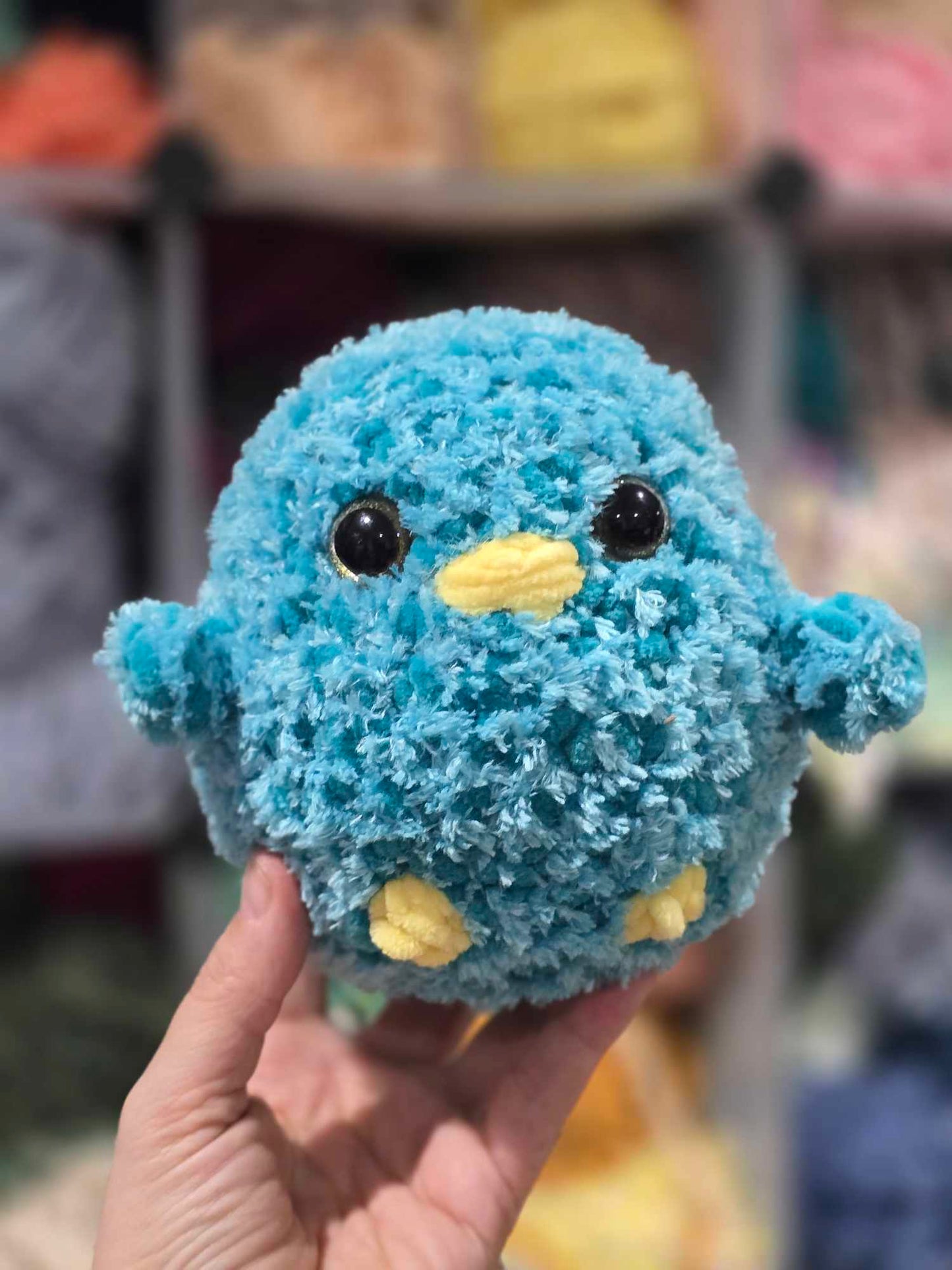 Blue, Crocheted Chick
