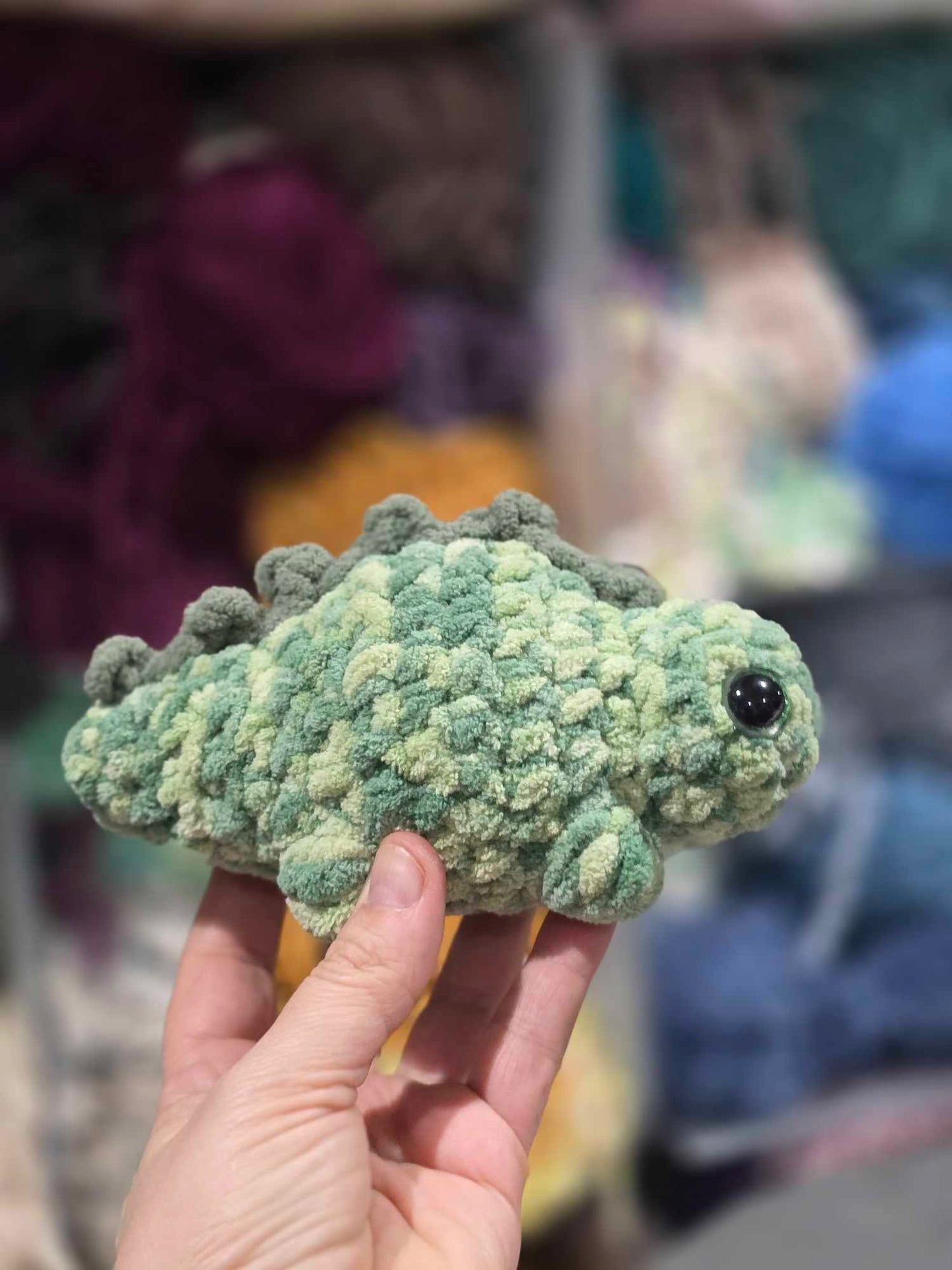 Mini Stegasaurus Toy, Crocheted