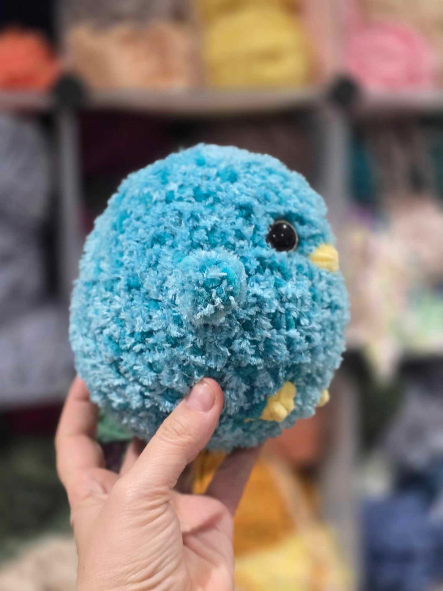 Blue, Crocheted Chick