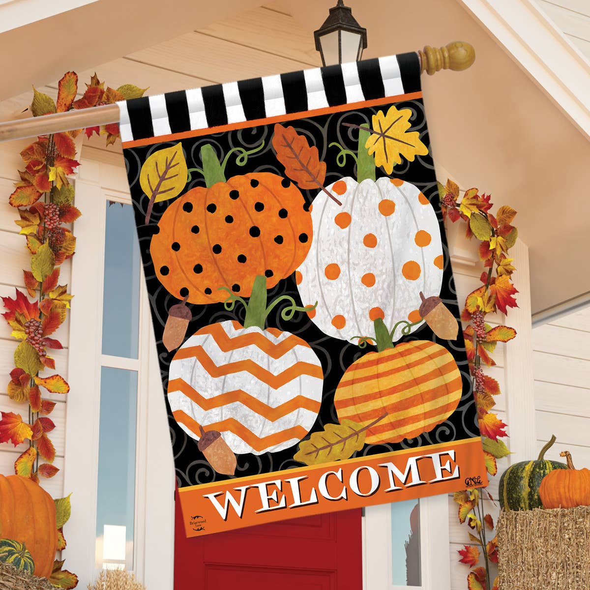 Fall Celebration Pumpkins House Flag 40" x 28"