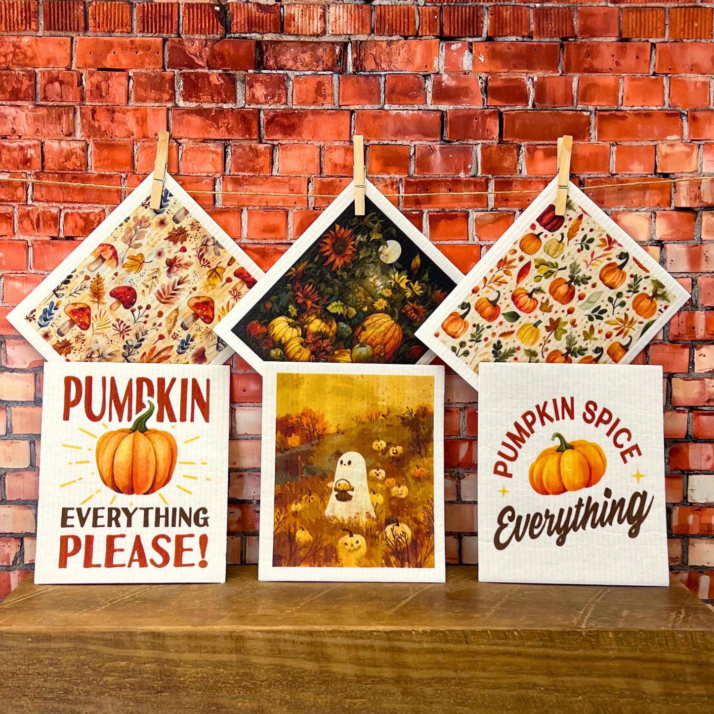 Pumpkin Spice Everything Swedish Dishcloth - Halloween Decor