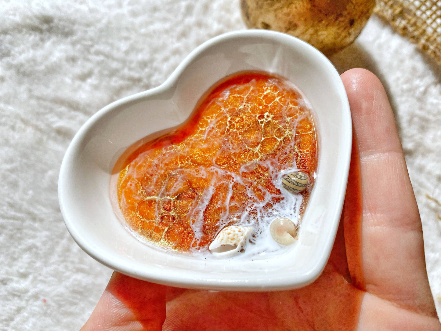 Ocean trinket dish made on Maui | Resin Heart