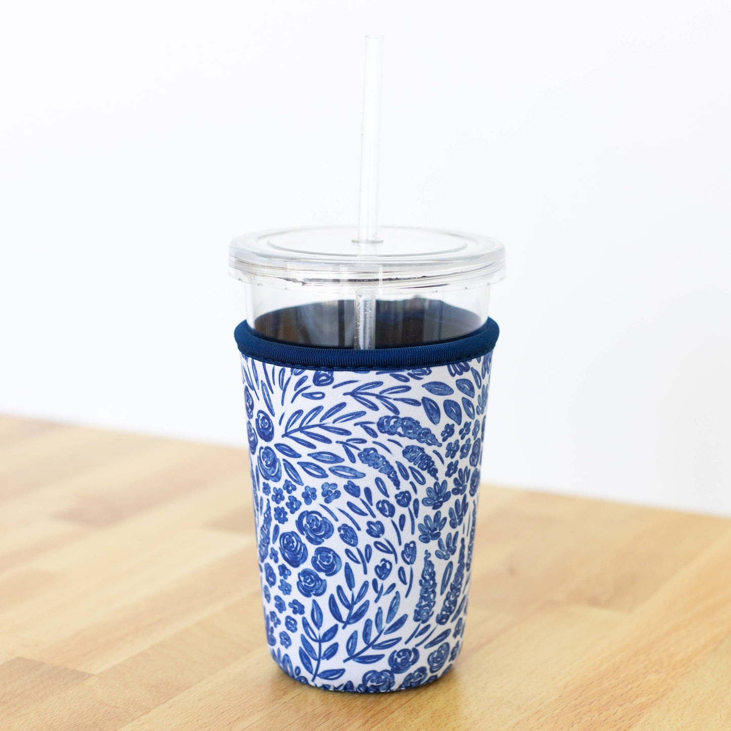 Porcelain Floral Drink Sleeve, Iced Coffee, Drink Cover