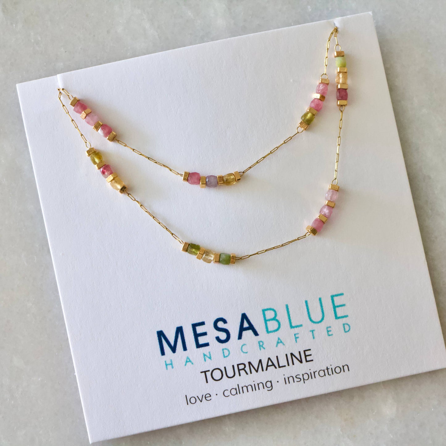 Square Stone Beaded Chain - Apatite, Amazonite, Labradorite,