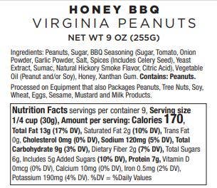 9 oz. Honey Roasted BBQ Peanuts