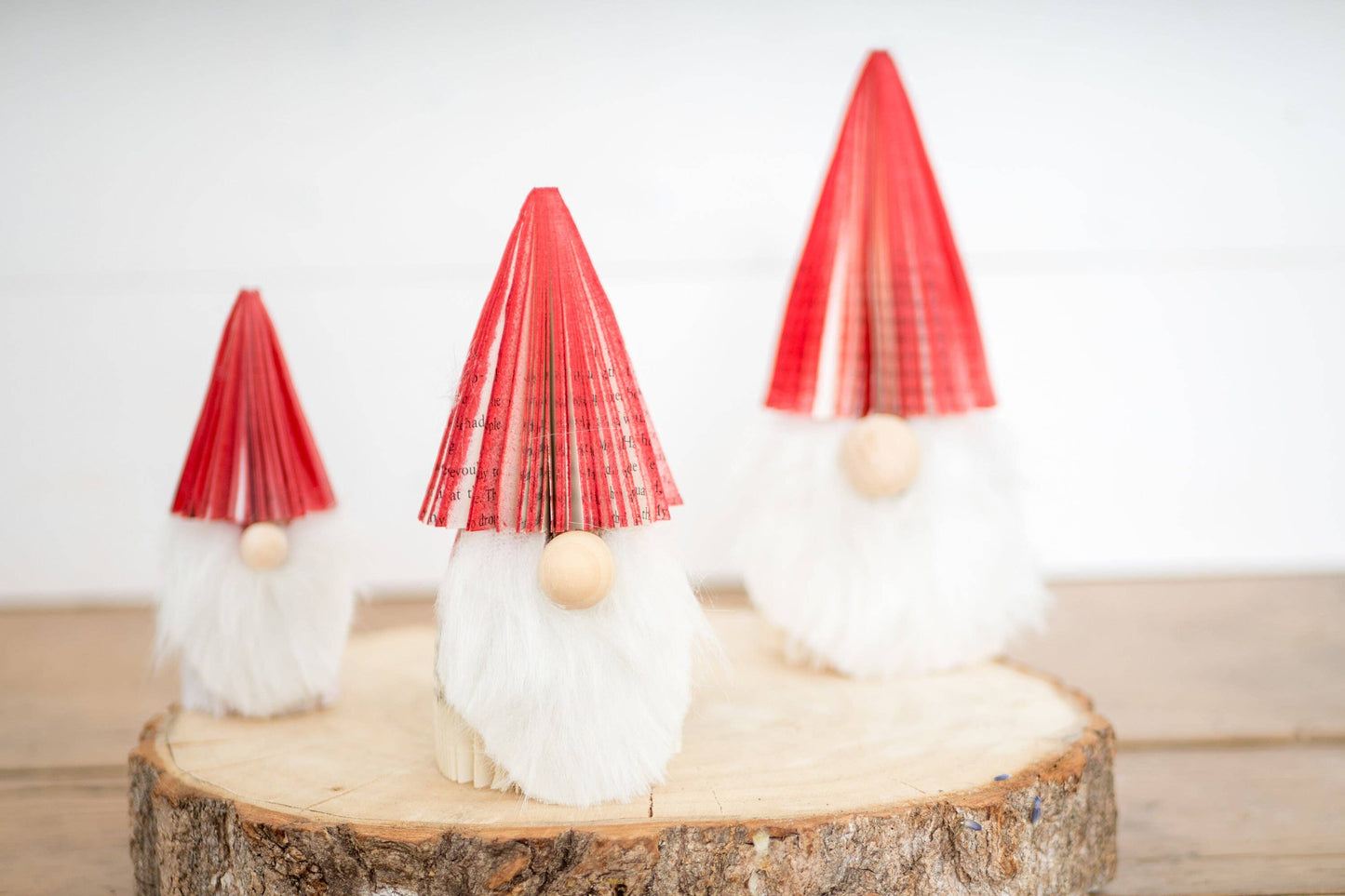 Christmas Gnome Book Decor-Bibliophile Holiday Decor