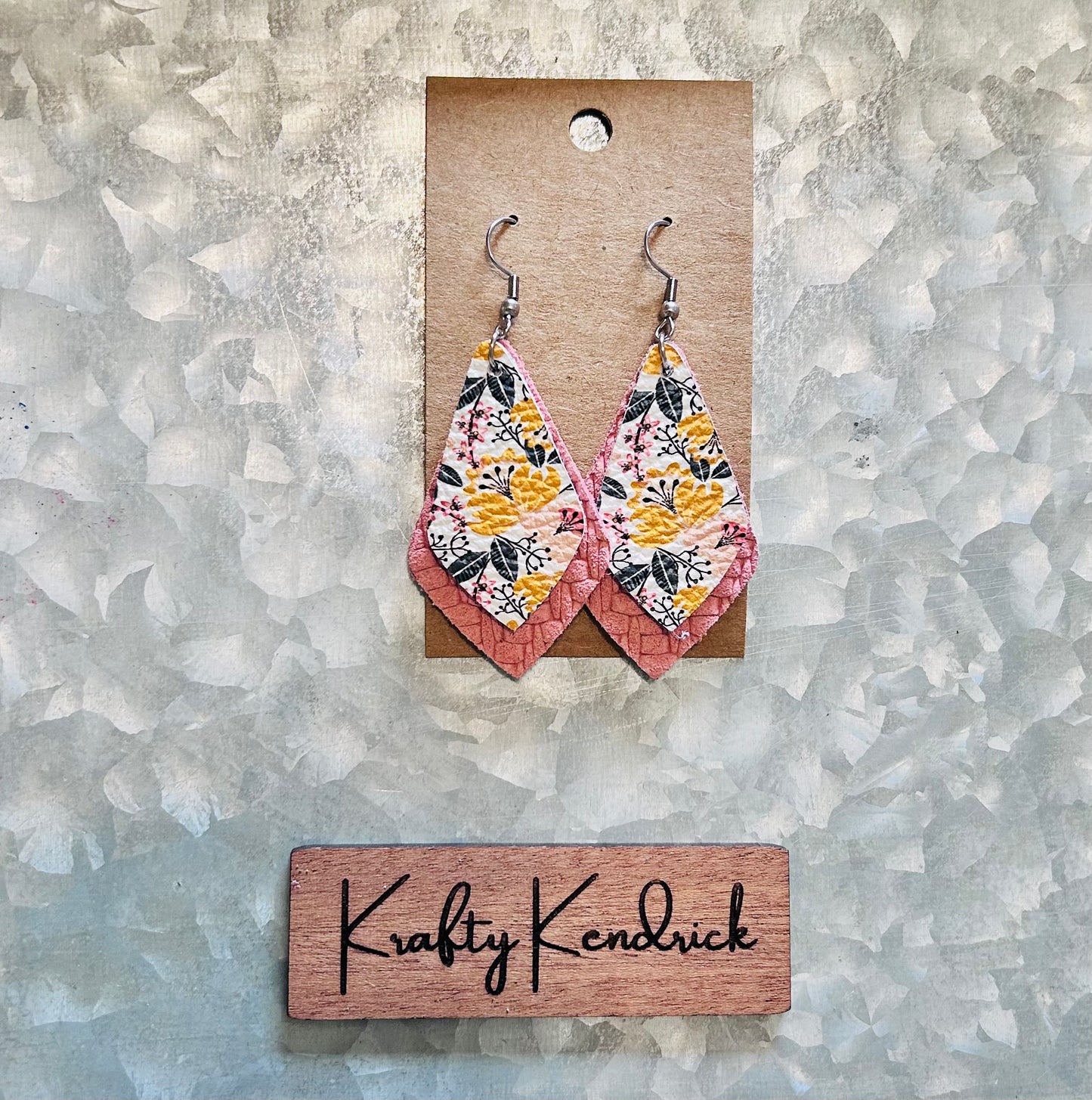 Spring Floral Dangle Earrings