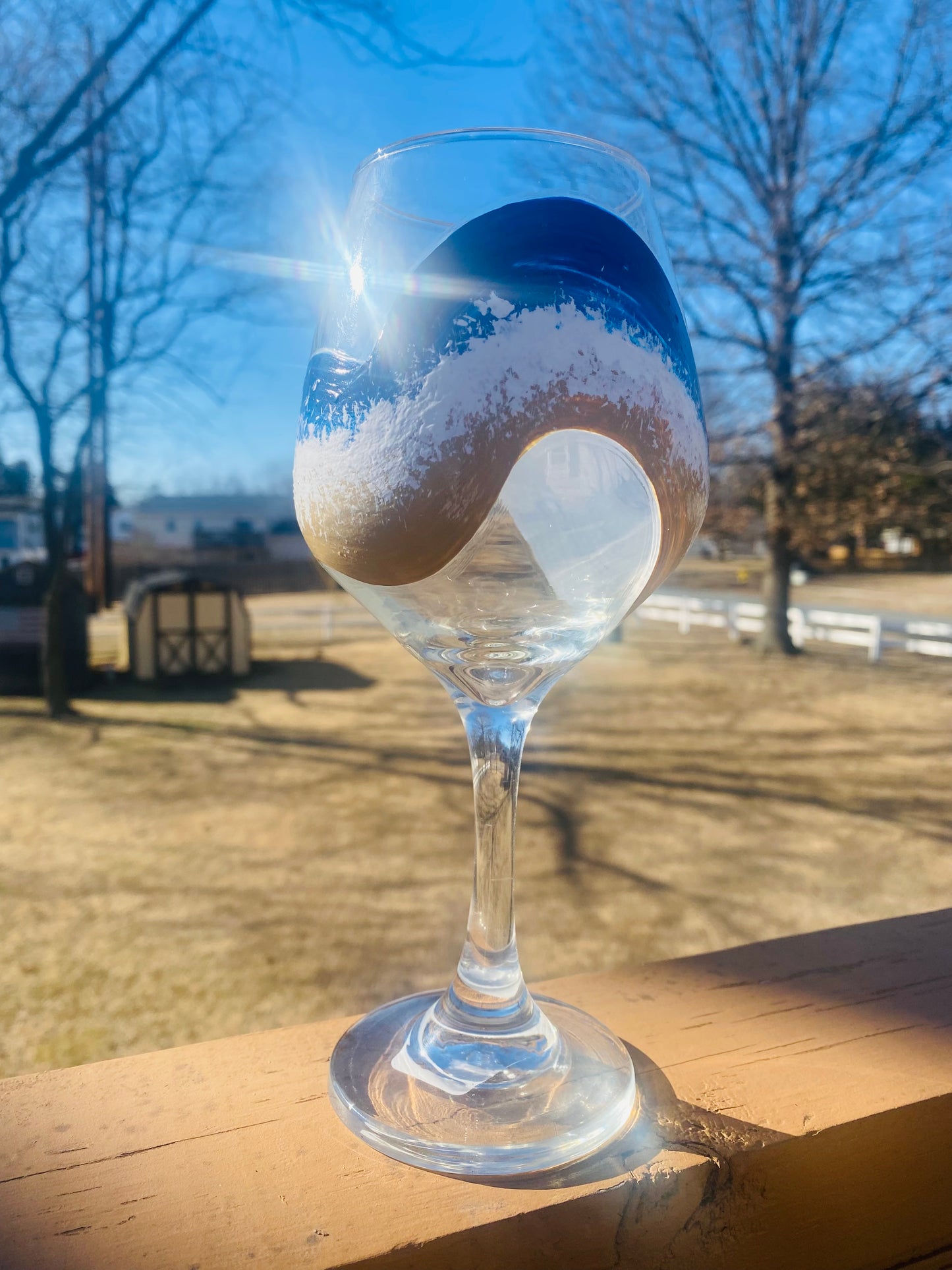 Hand-Painted Decorative Wine Glasses 24oz & 26oz