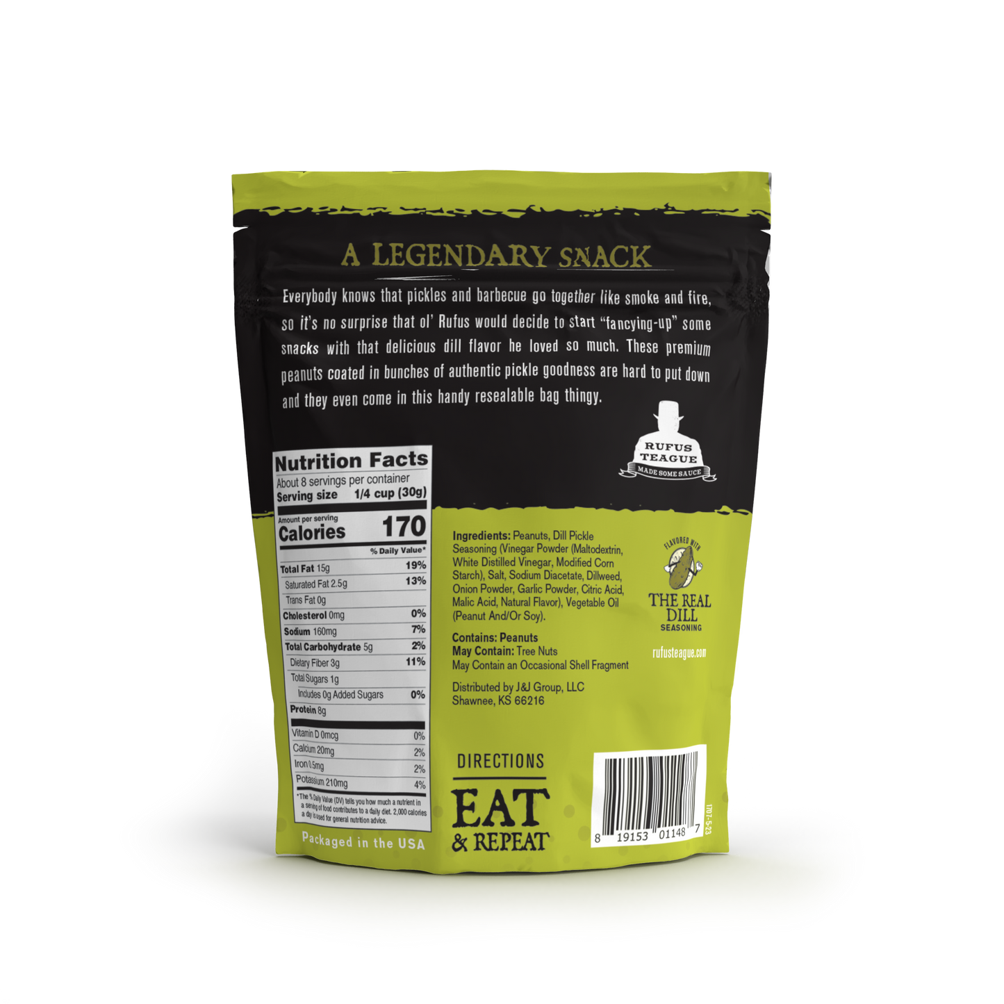 Dill Pickle Peanuts - 9oz bag