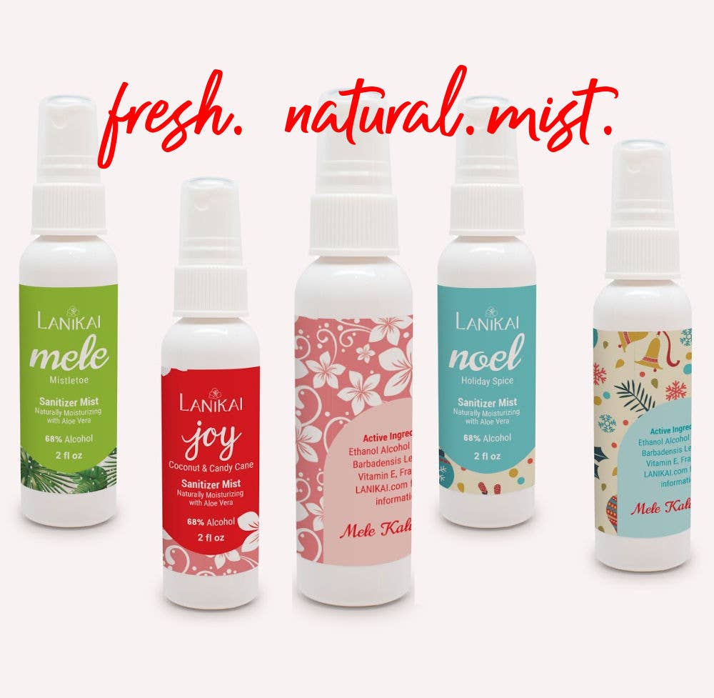 Holiday Christmas Sanitizer Mists 2 oz