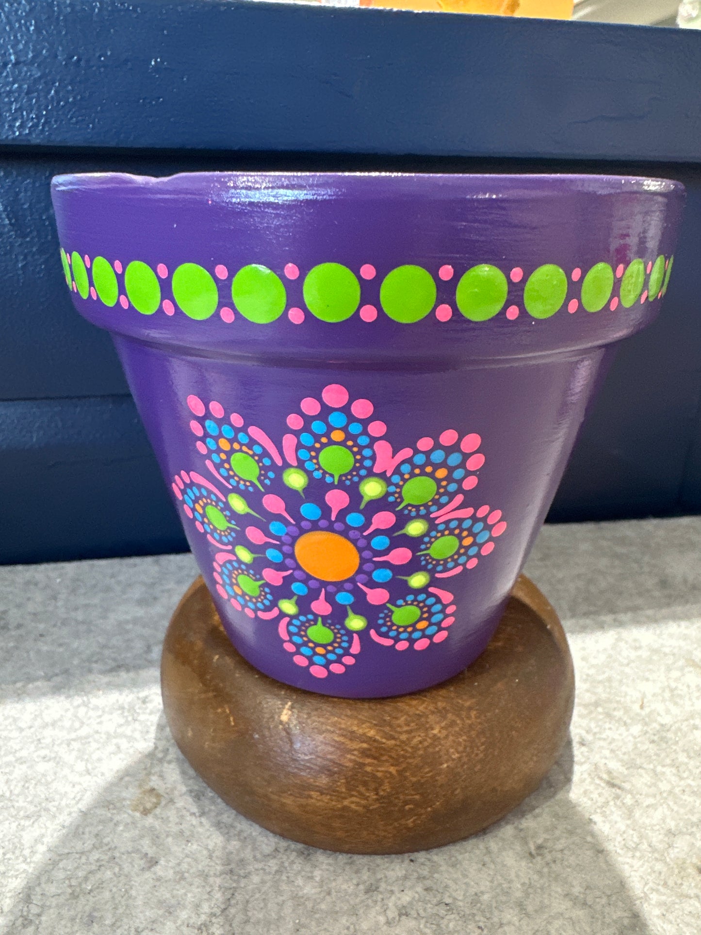 4" Flower Pot with Mandala