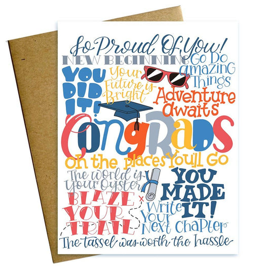Congrads Graduation Words Card