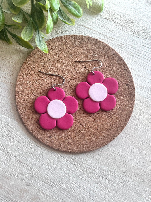 Hot Pink Statement 5 Petal Flower