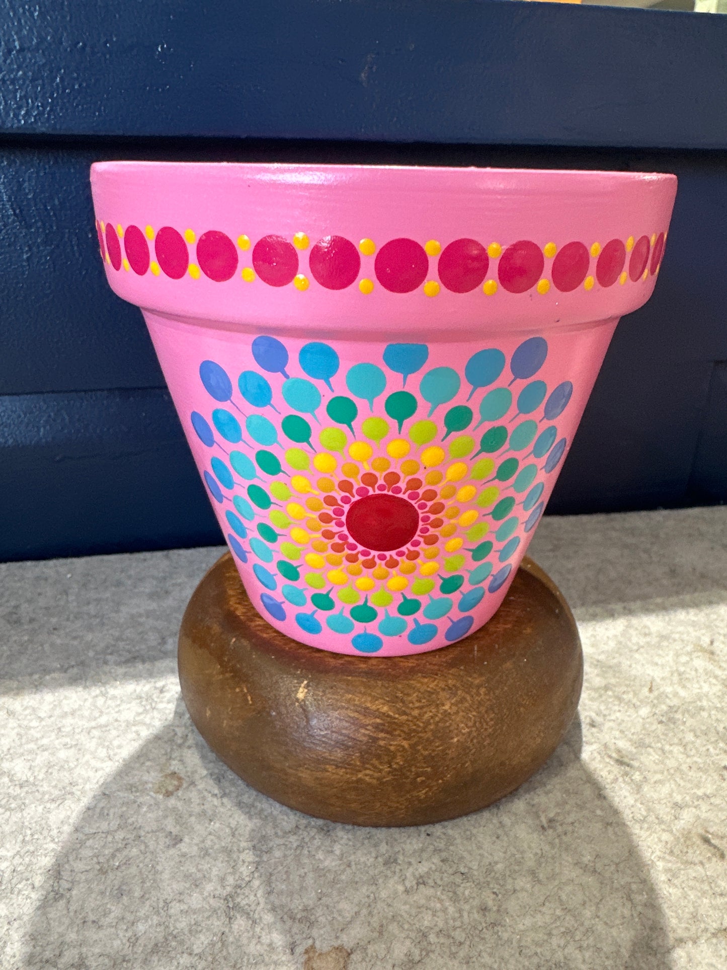 4" Flower Pot with Mandala