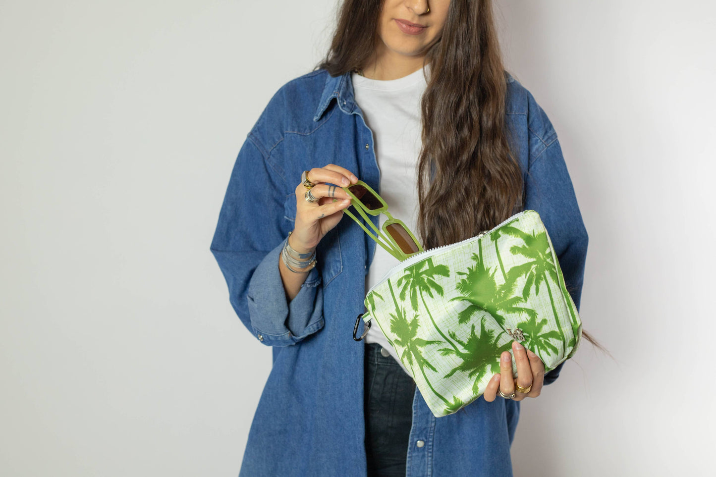 POOL PARTY Water Resistant Pouch - Sunset Palms