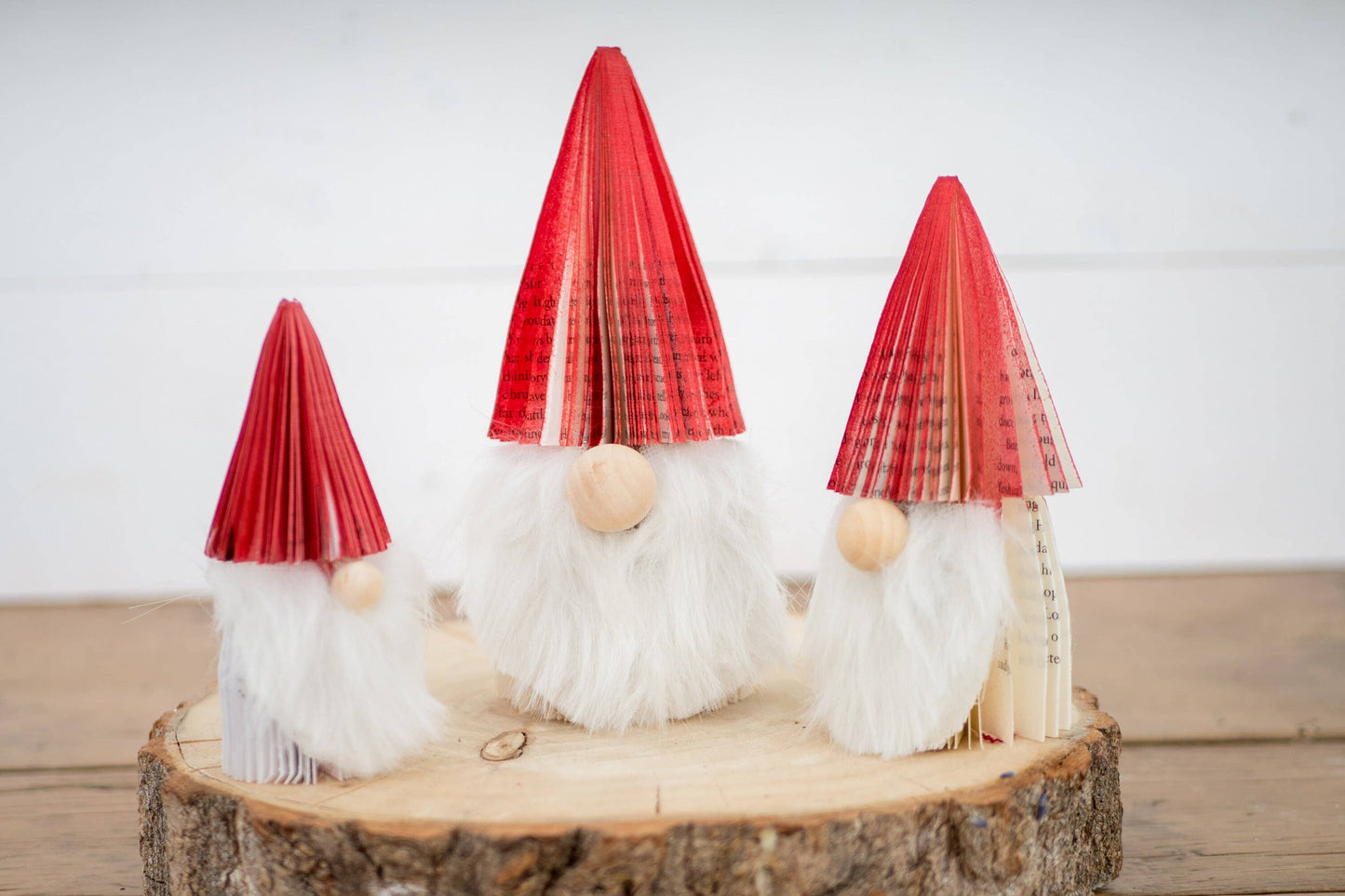 Christmas Gnome Book Decor-Bibliophile Holiday Decor
