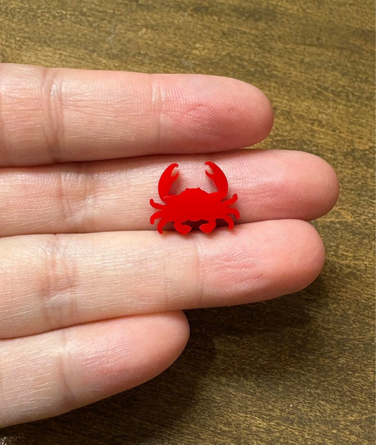 Red Crab Stud Earrings
