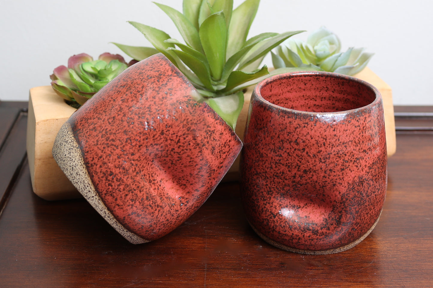 Sawdust and Clay Thumbprint tumblers