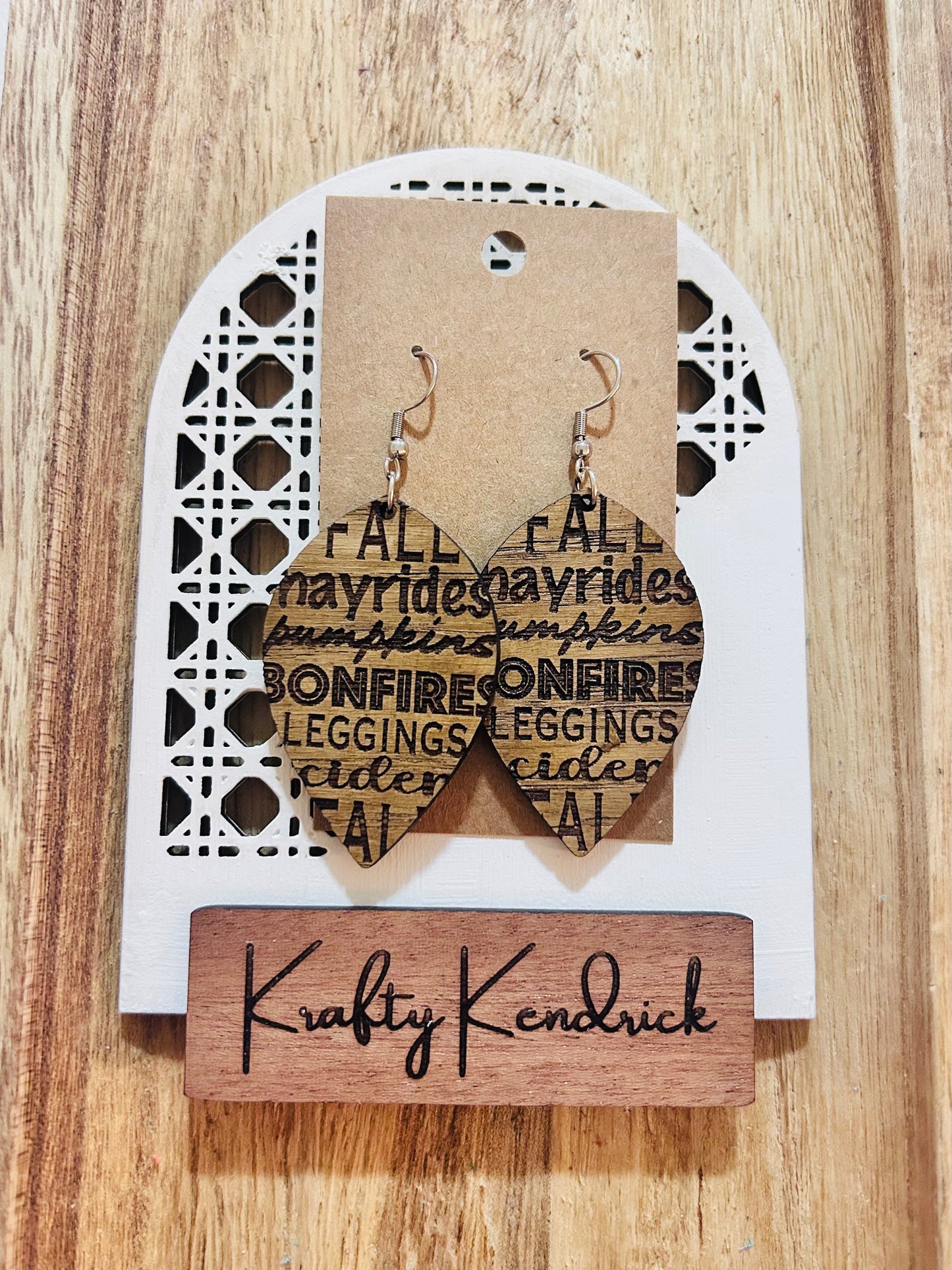 It's Fall! Wooden Earrings