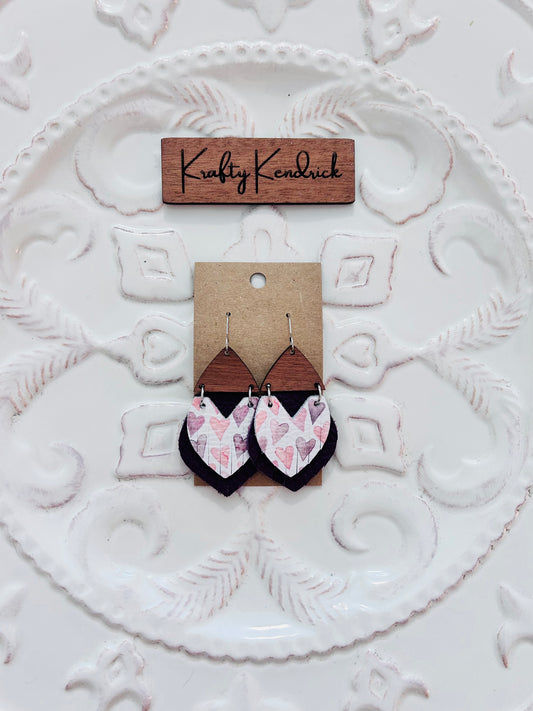 Pink and Pulm hearts