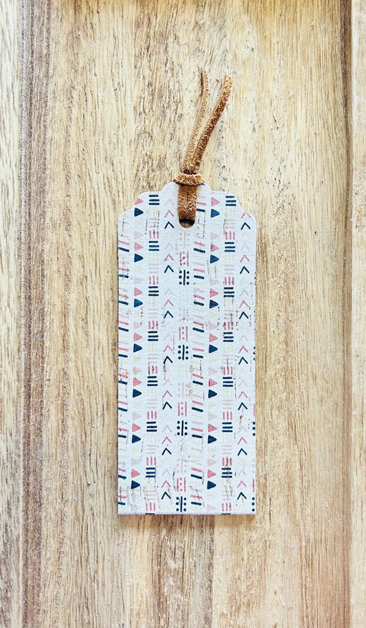 Pink and Black Aztec printed bookmark