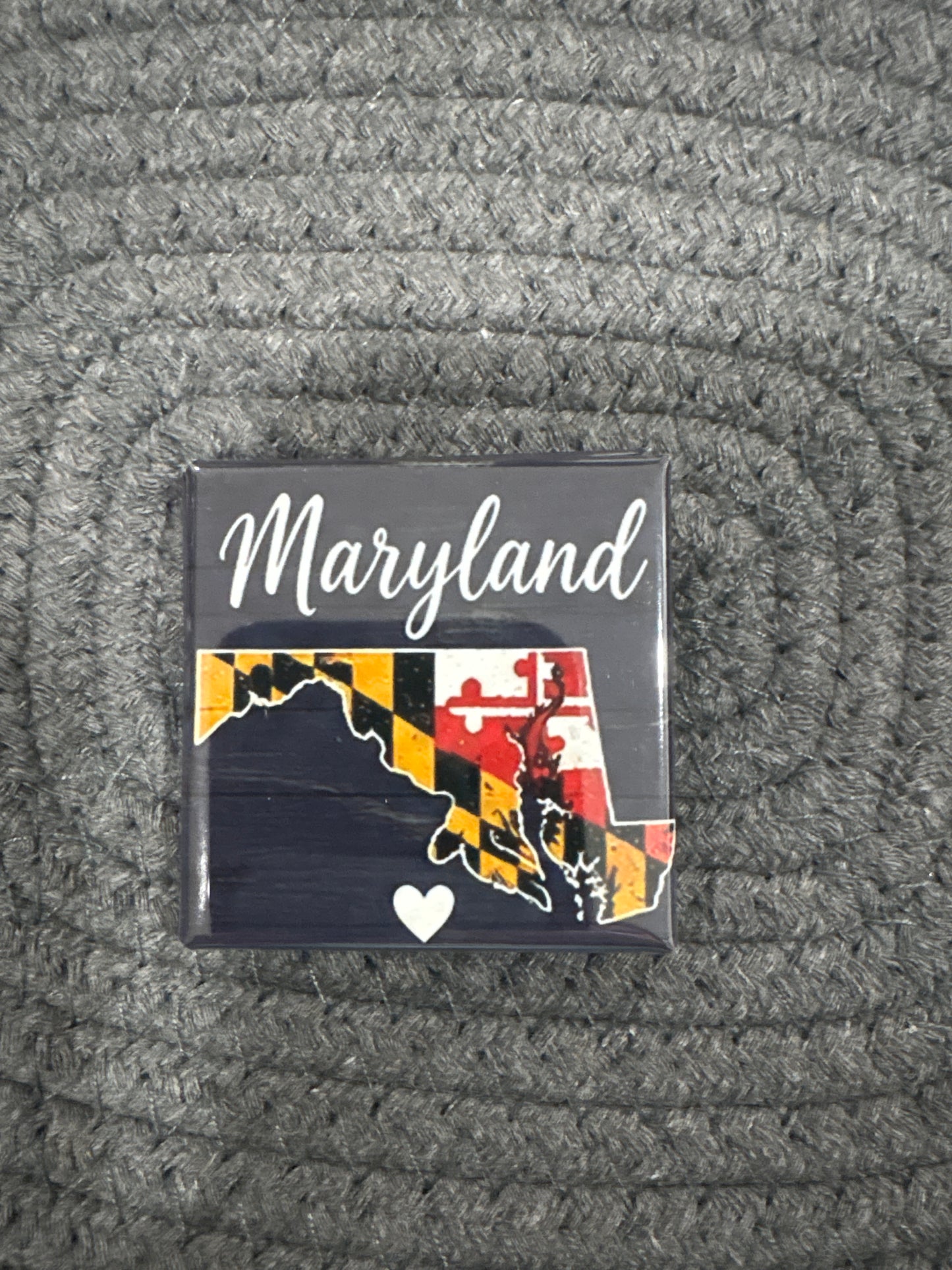 Maryland State Outline Flag 2x2 Magnet