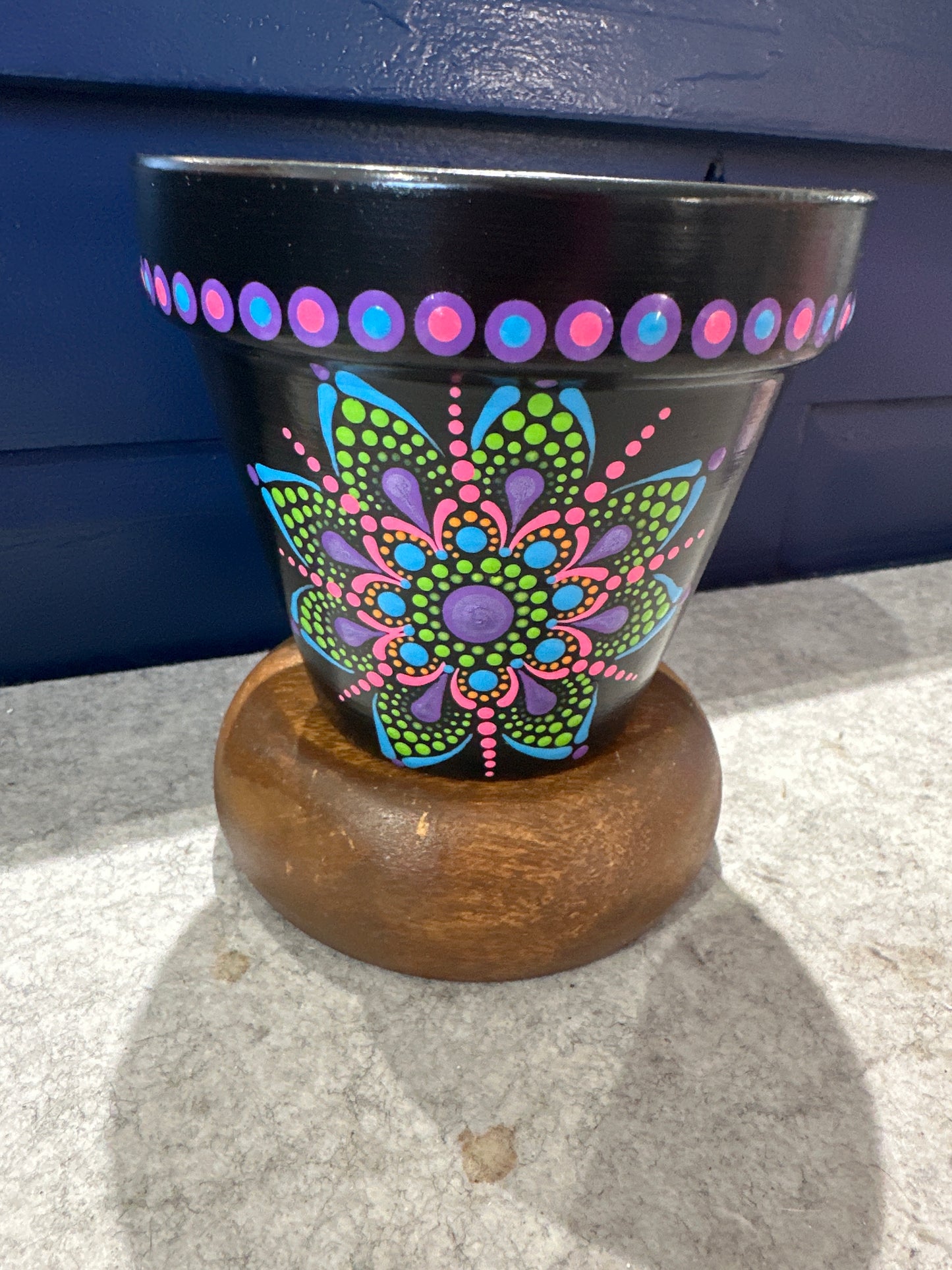 4" Flower Pot with Mandala