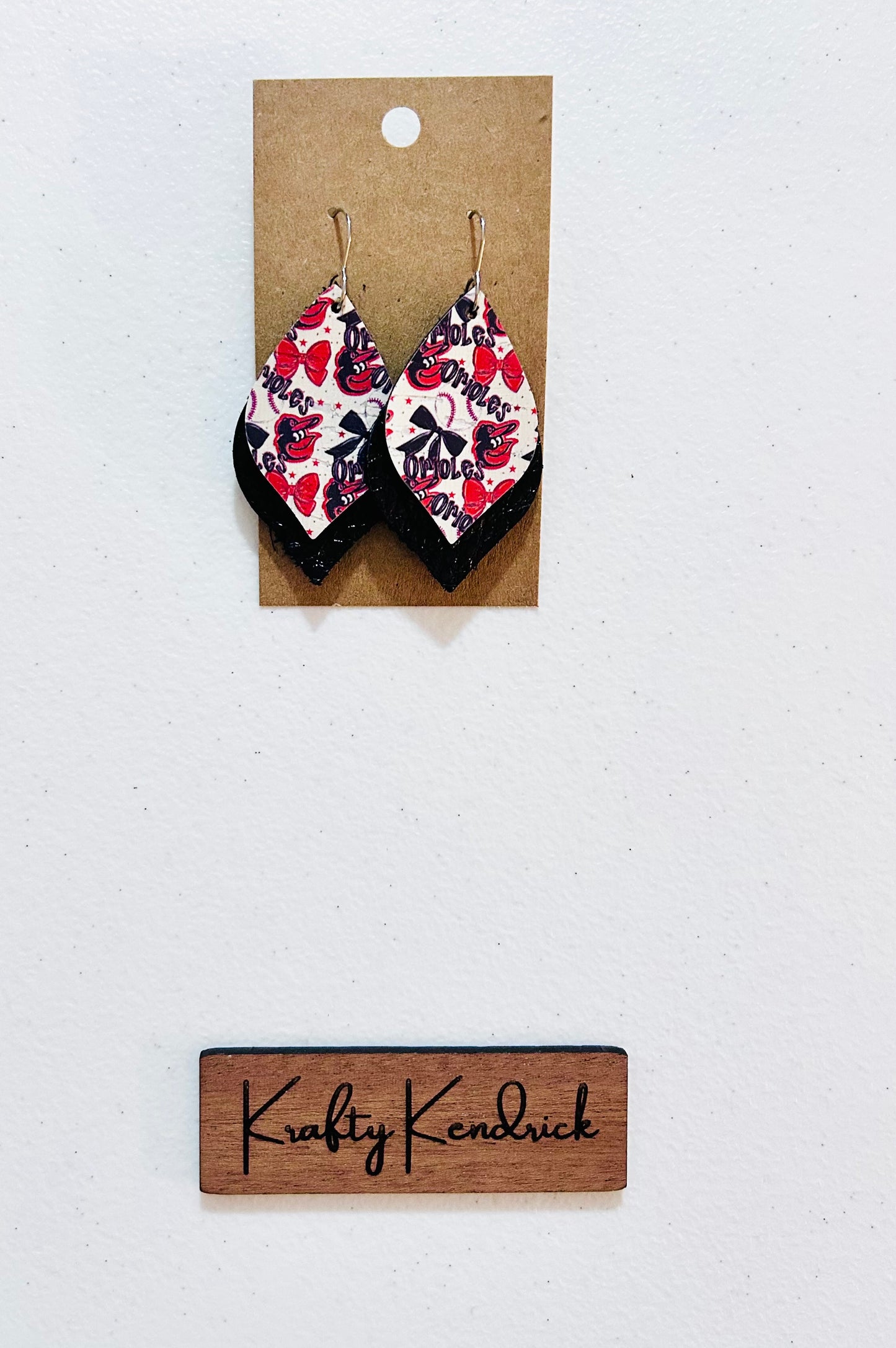 Layered Orioles Dangle Earring