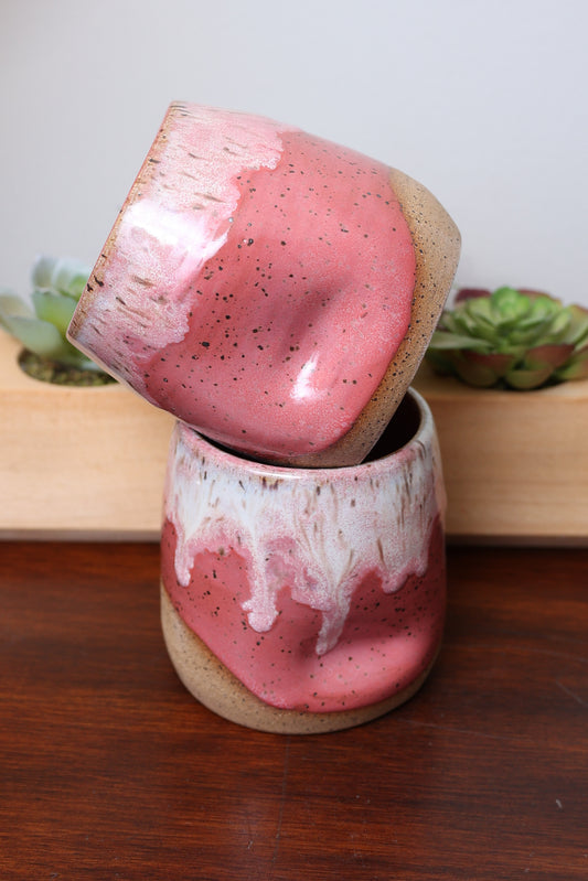 Sawdust and Clay Thumbprint tumblers