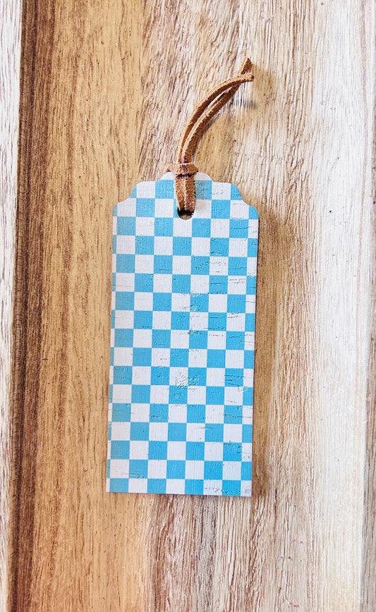 Blue Checkered print Bookmark
