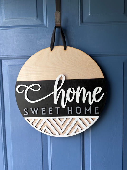 Home sweet home door sign