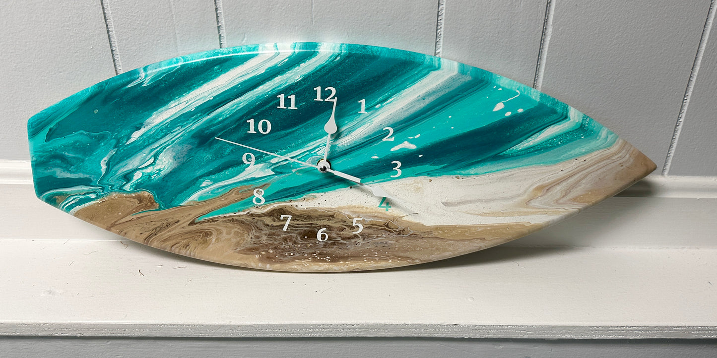 Surf board clock