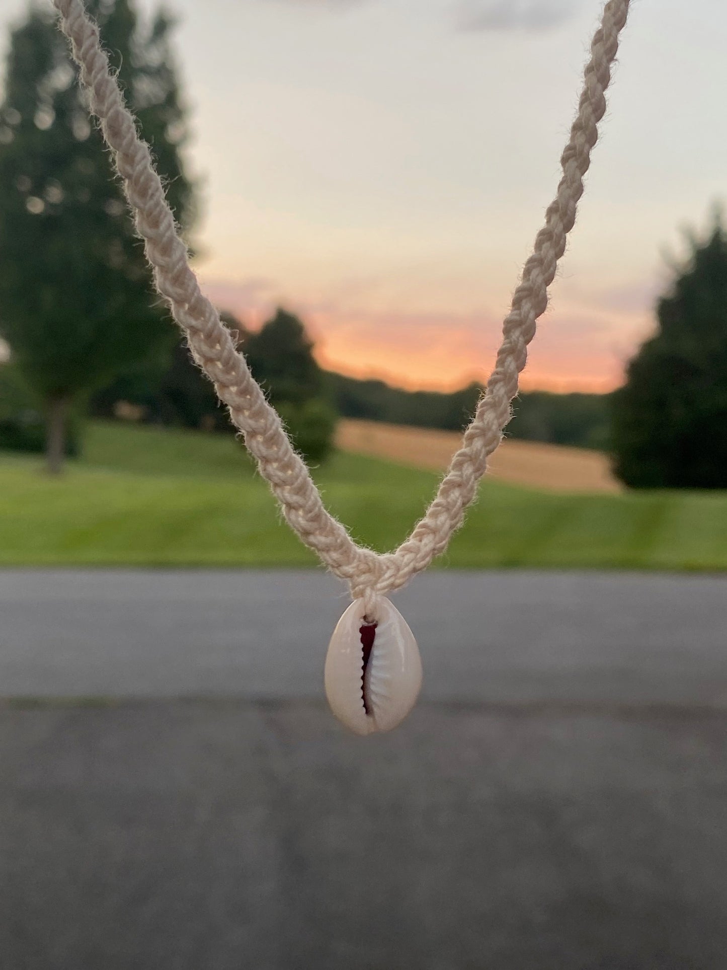 Braided Cowrie Necklace