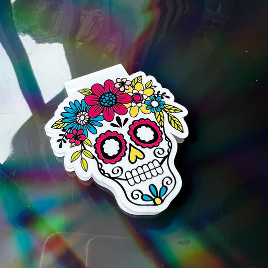Floral Skull Bookmark