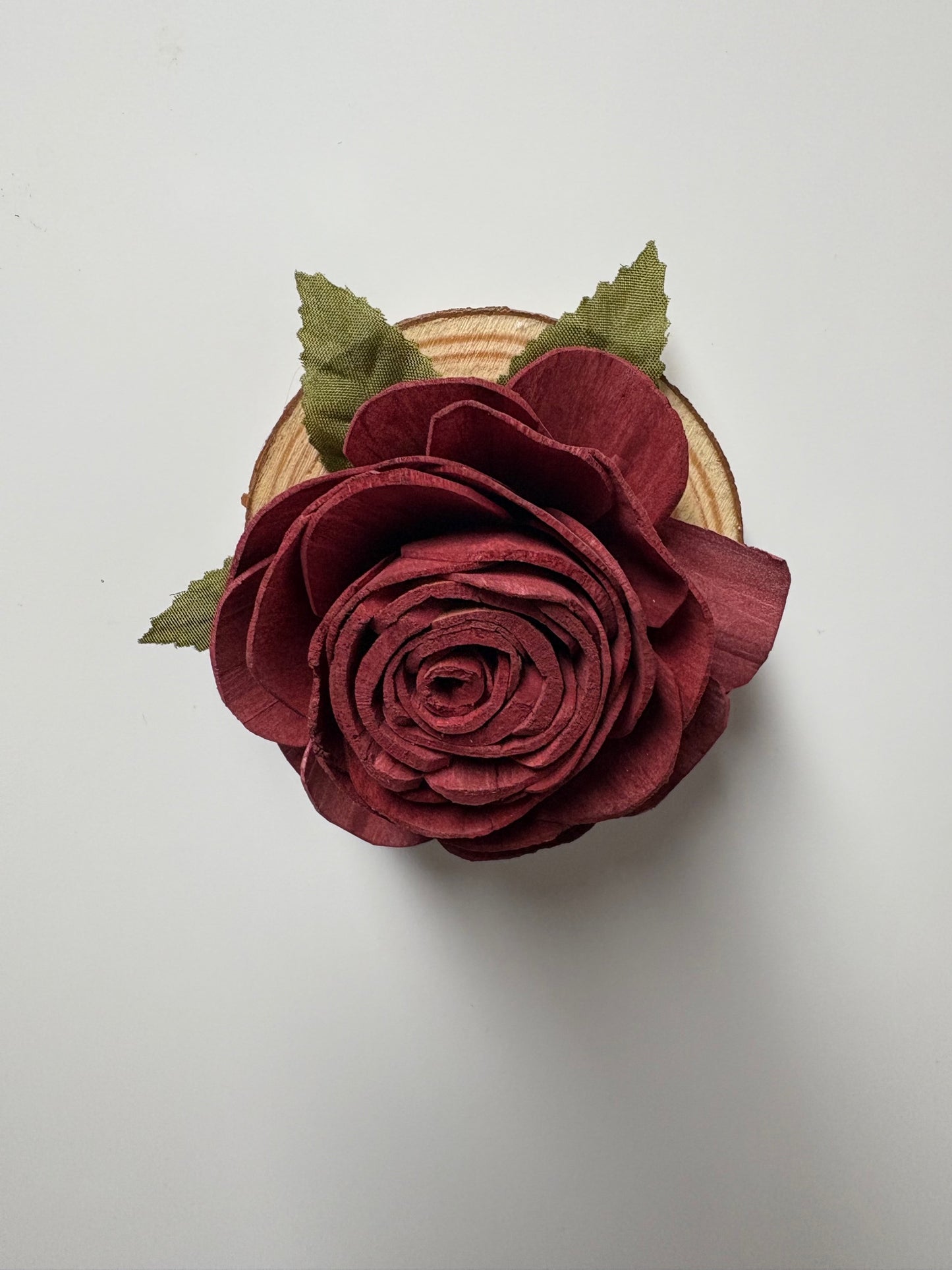 Wood Flower Magnet