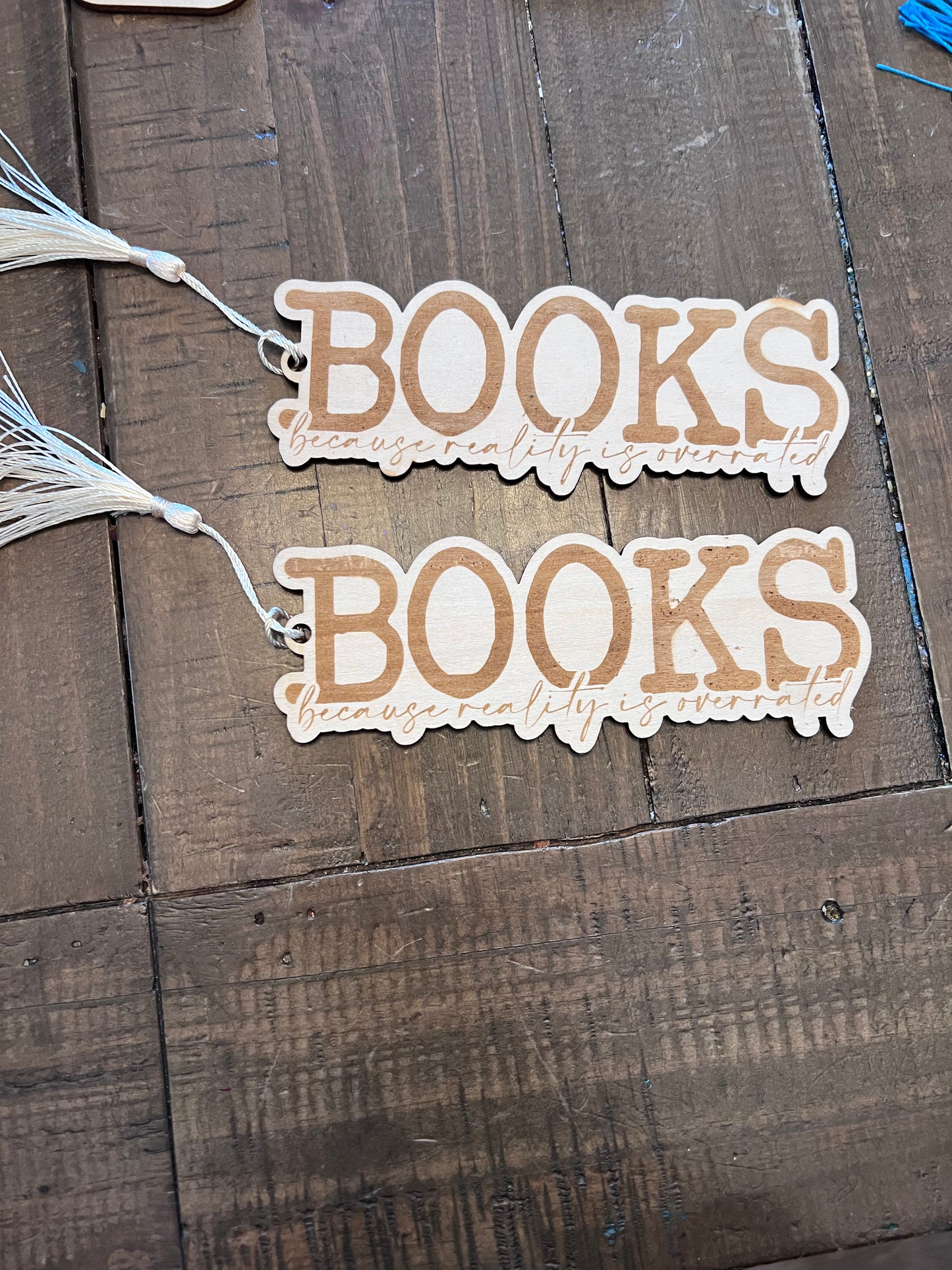 Books because reality is overrated bookmark