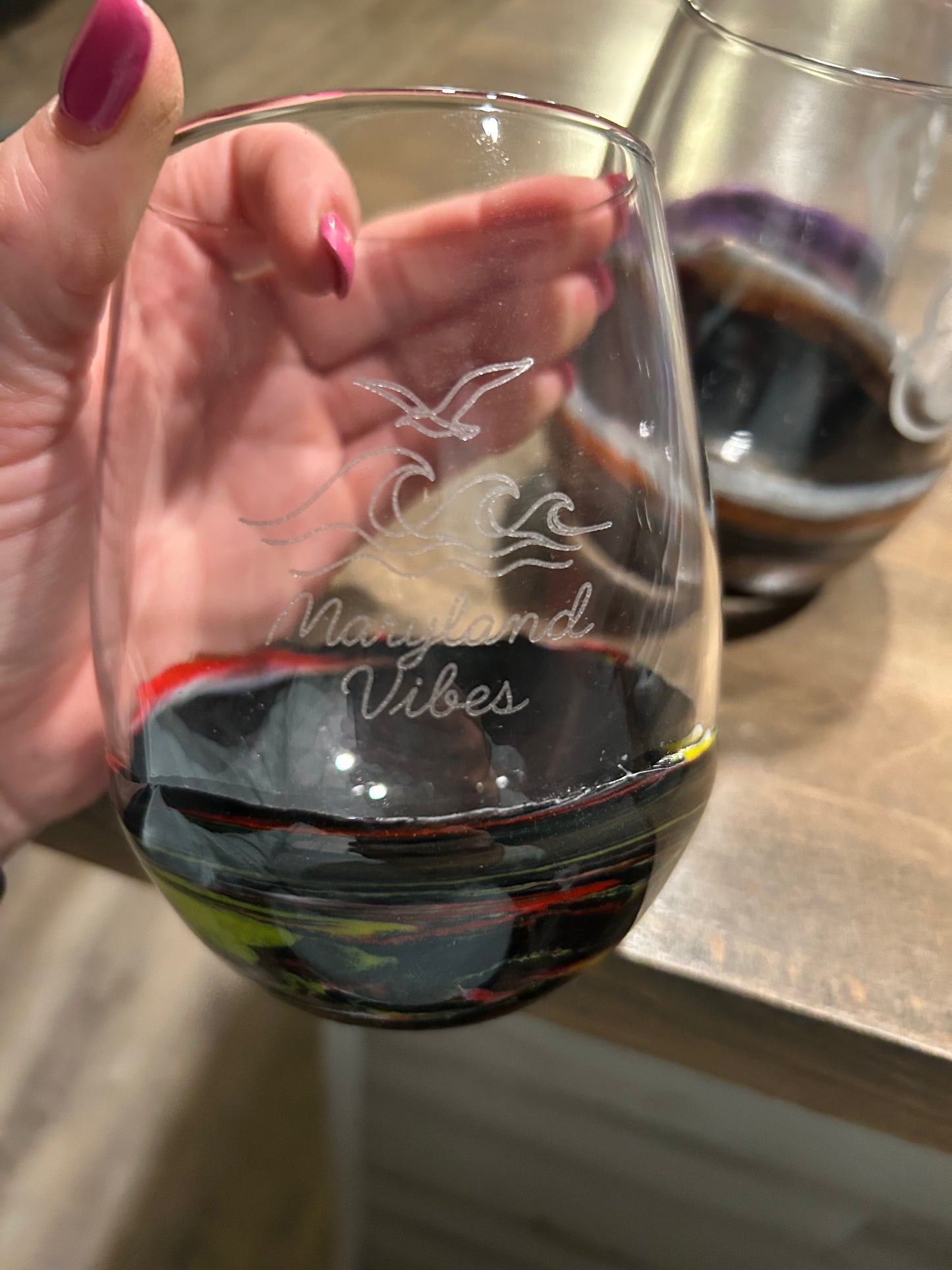 Resin Stemless Wine Glass