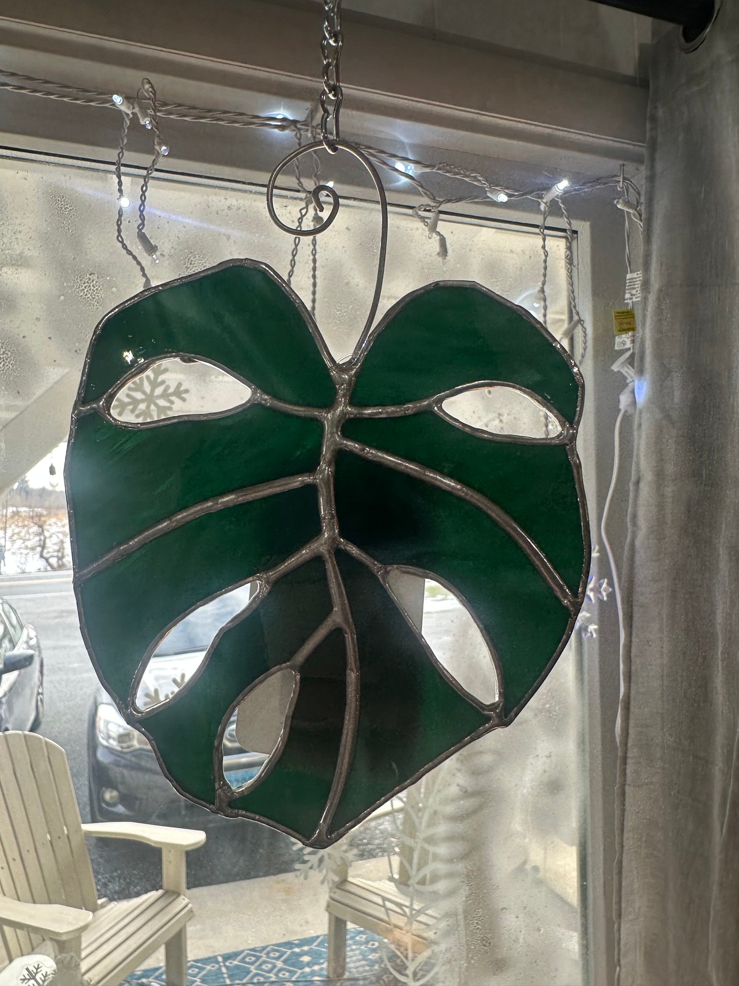 Stained Glass Monstera Leaves