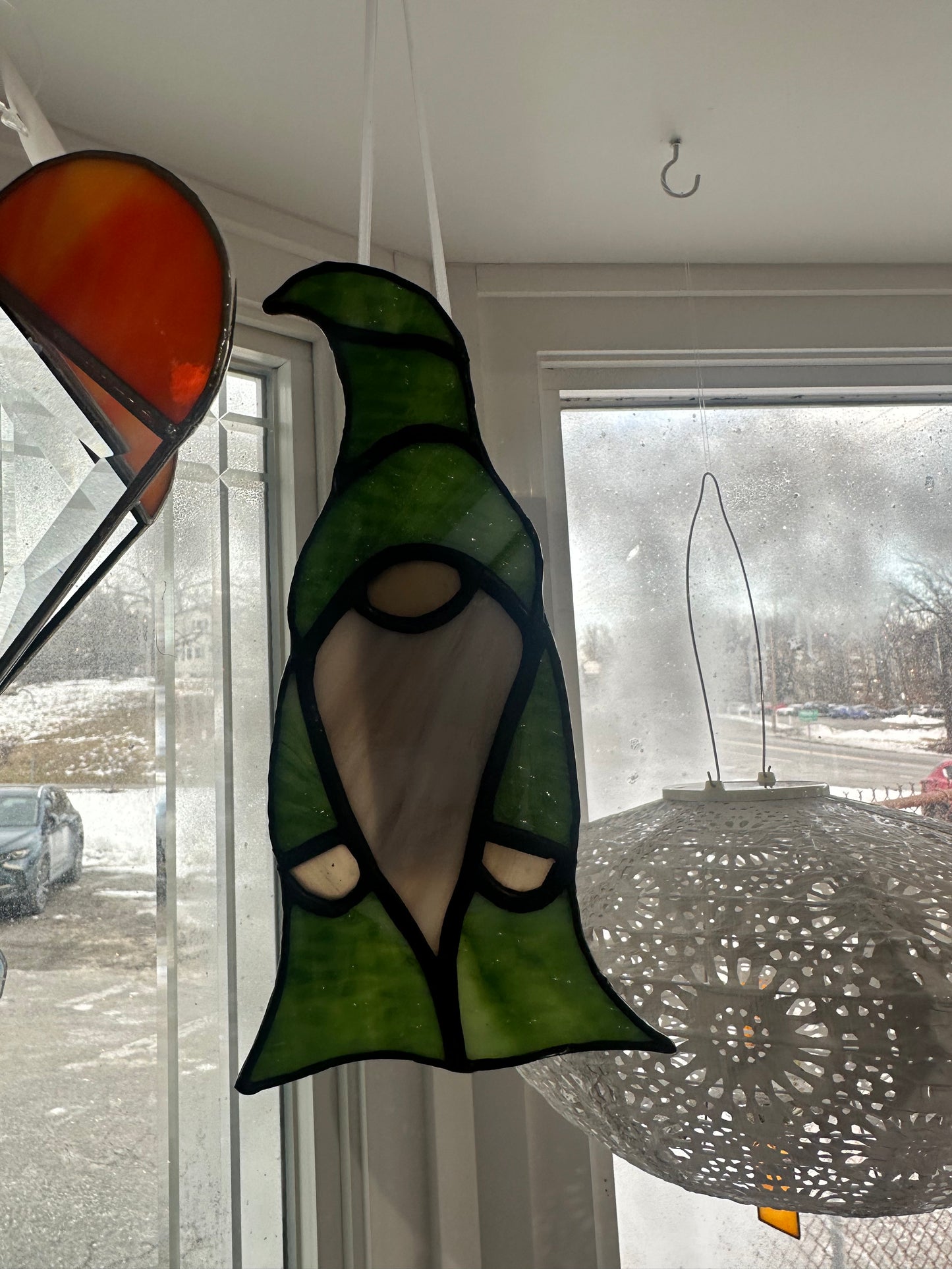 Stained Glass Green Gnome