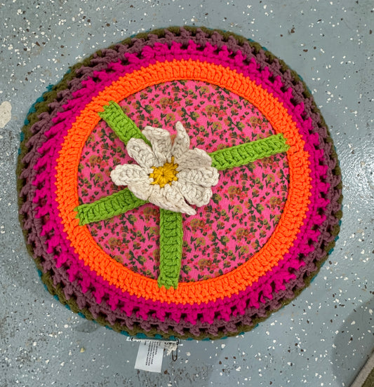 Natural Life Crochet Pillow