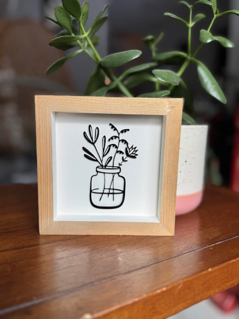 6x6 Flower Vase Sign