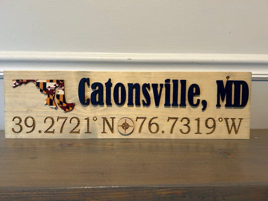 Wooden Coordinate Signs